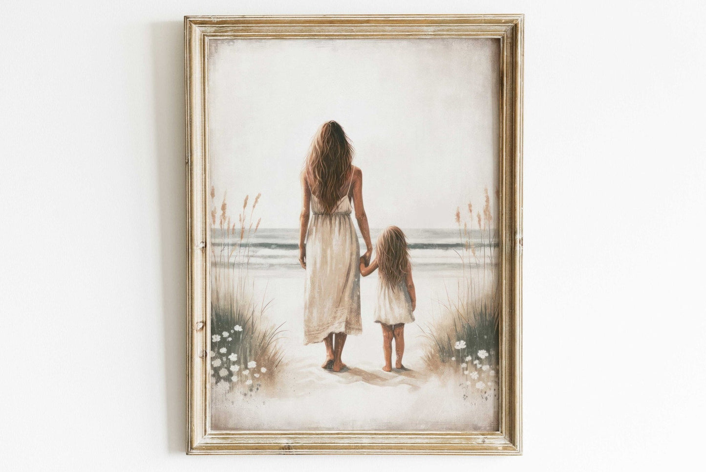 Mother Daughter Wall Art, Rustic Nursery Decor for Girls - WildfieldPrints
