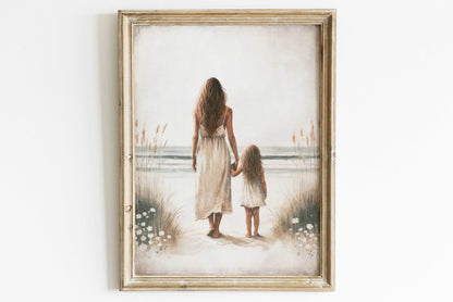 Mother Daughter Wall Art, Rustic Nursery Decor for Girls - WildfieldPrints