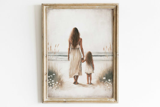 Mother Daughter Wall Art, Rustic Nursery Decor for Girls - WildfieldPrints