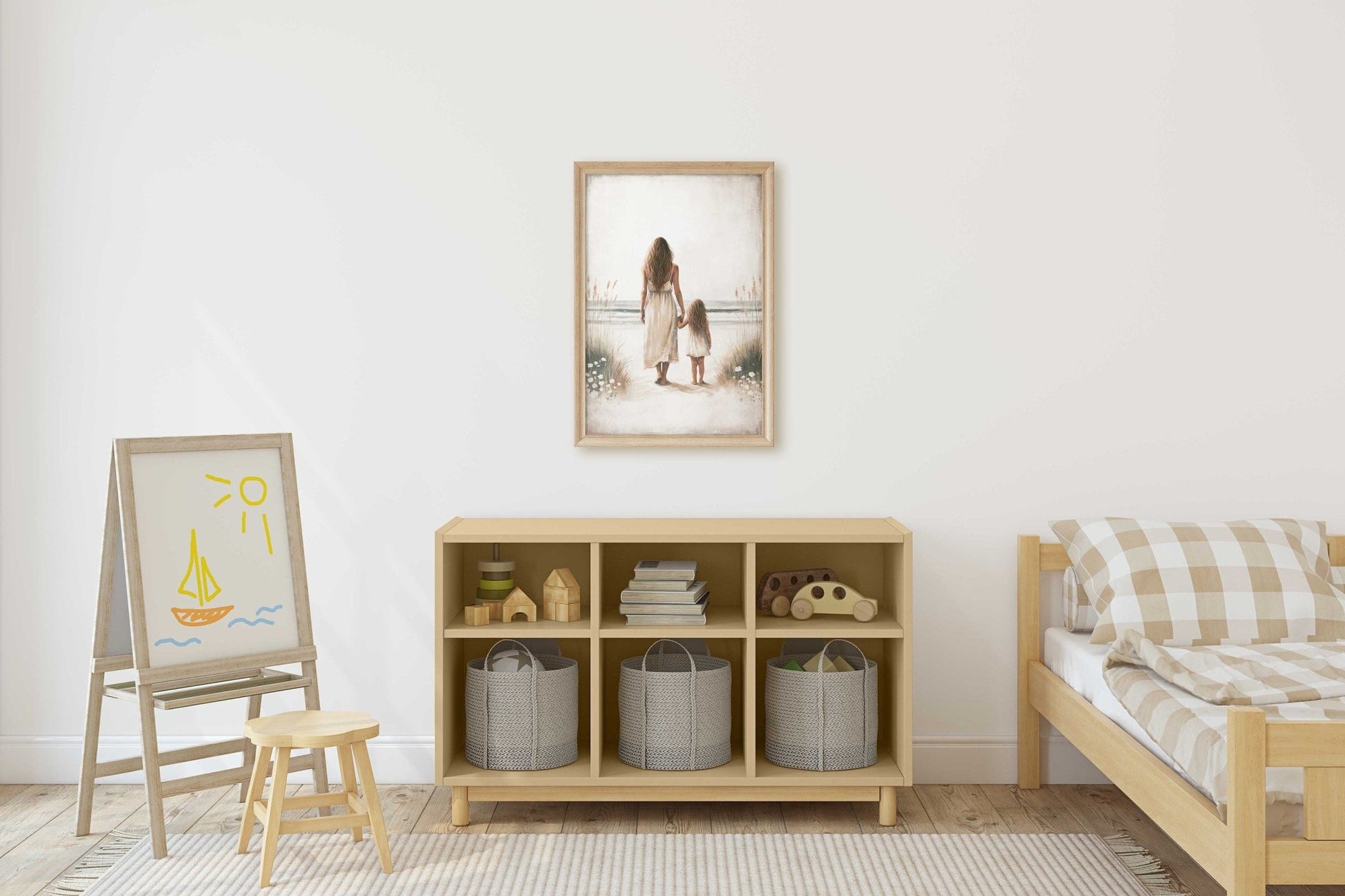 Mother Daughter Wall Art, Rustic Nursery Decor for Girls - WildfieldPrints