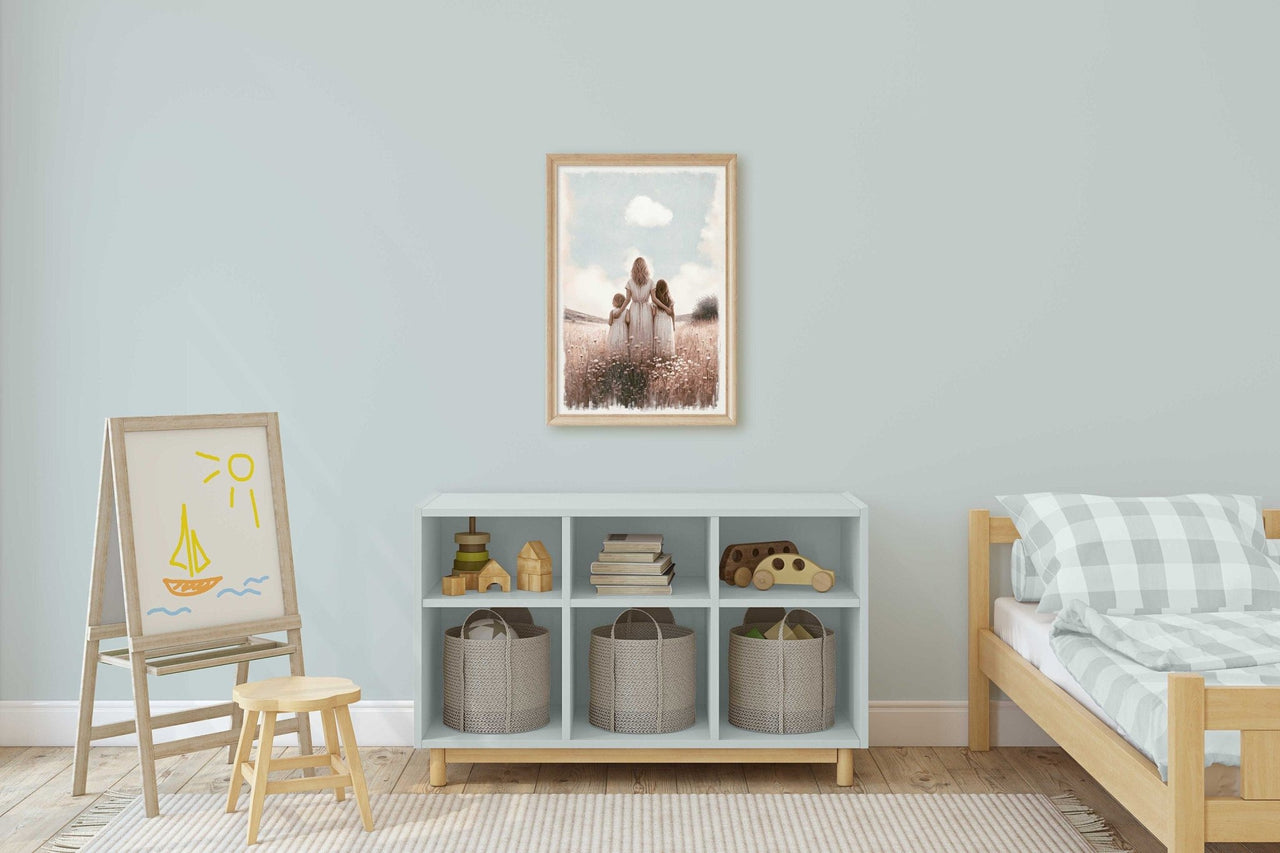 Mother & Daughter Print – Family Girls Room Wall Decor
