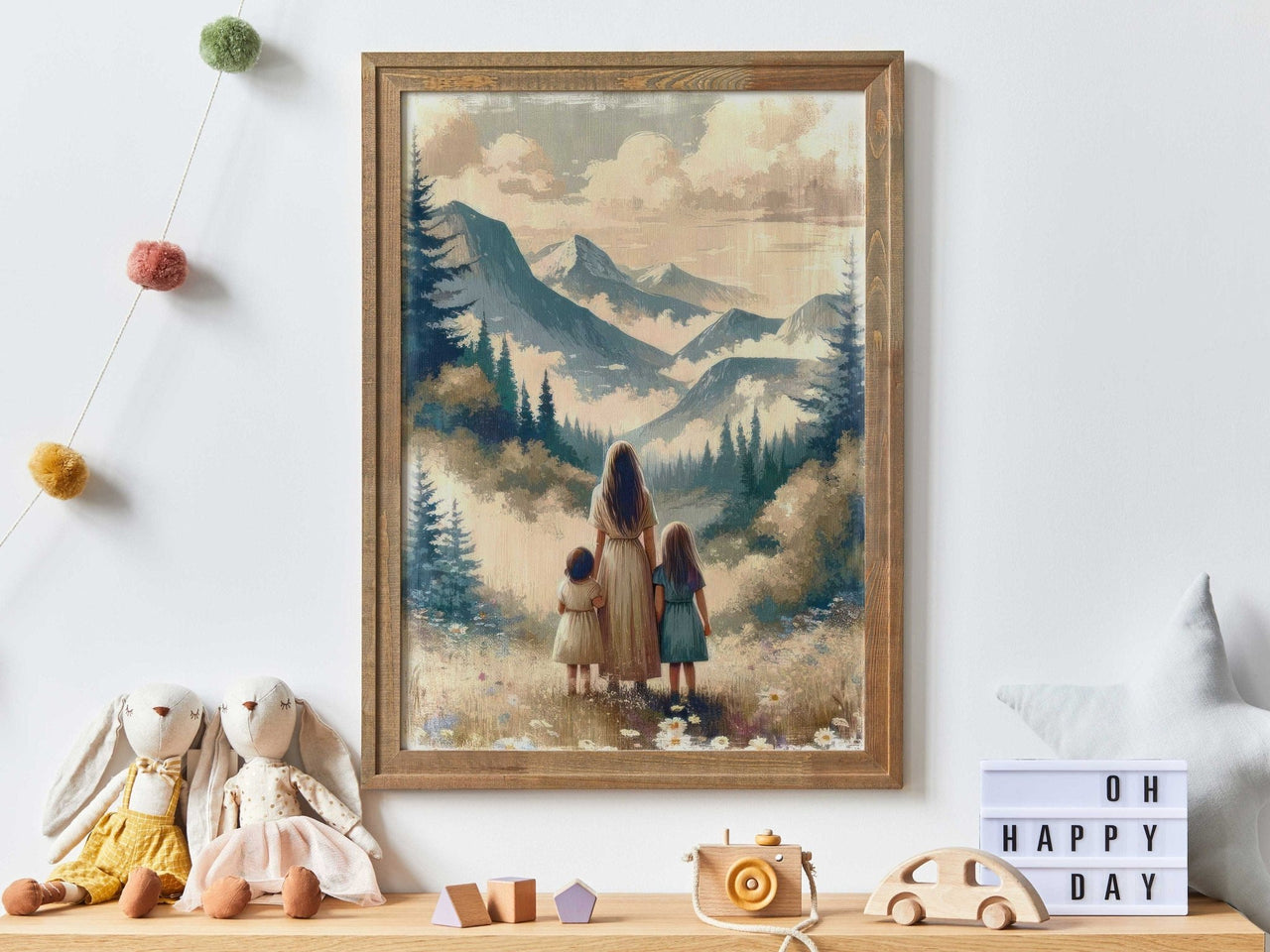 Mother - Daughter Wall Art – Family Nursery Print