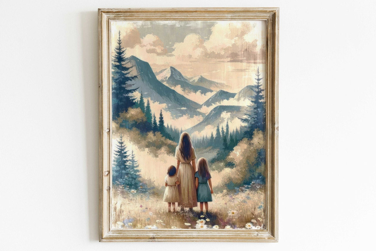 Mother - Daughter Wall Art – Family Nursery Print