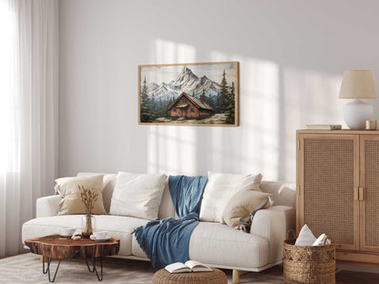 Mountain Cabin Art, Forest and Mountain Landscape Decor, Rustic Nature Gift - WildfieldPrints
