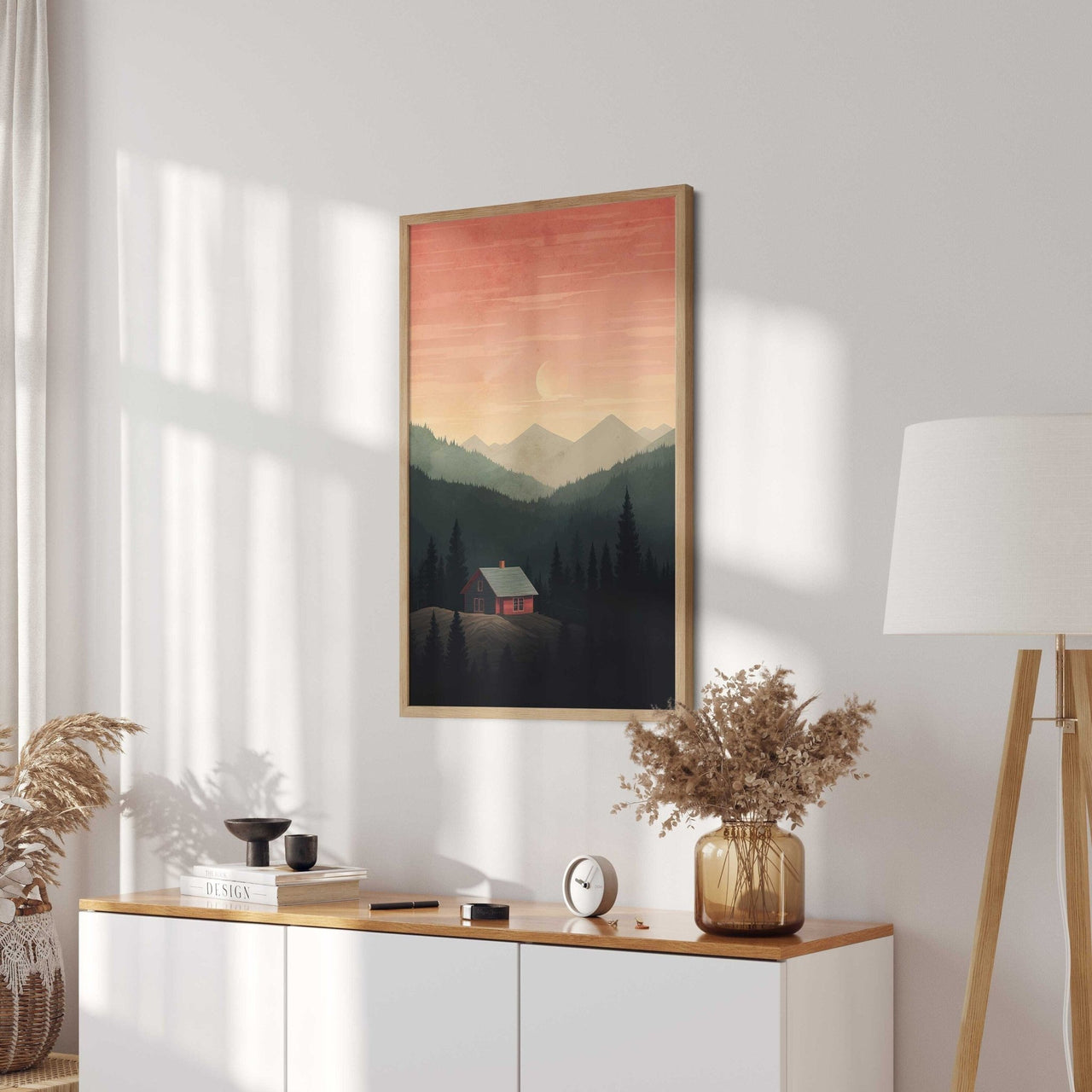 Mountain Cabin Print – Nature Nursery Wall Decor
