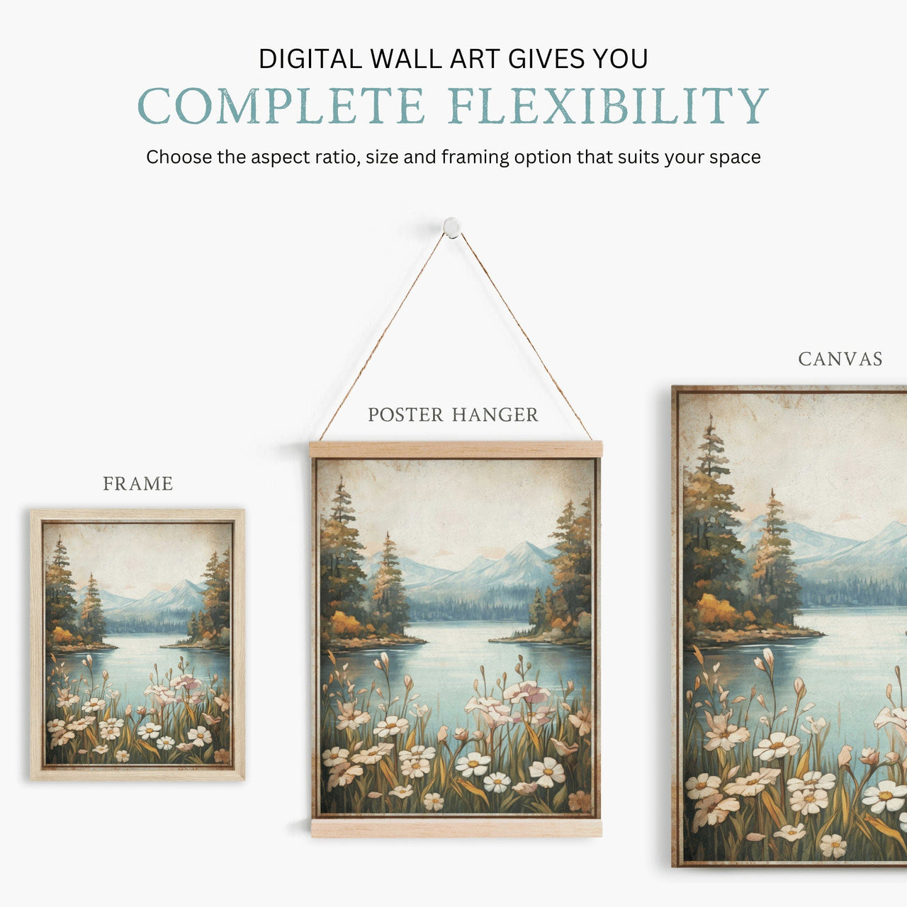 Forest Lake Wall Art – Nature Nursery Print