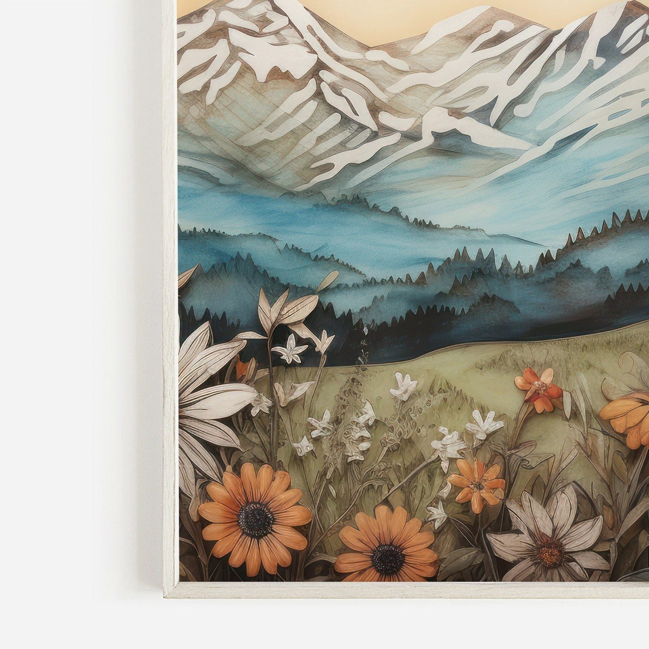 Mountain Landscape Wall Art – Nature Living Room Print • Set of 3