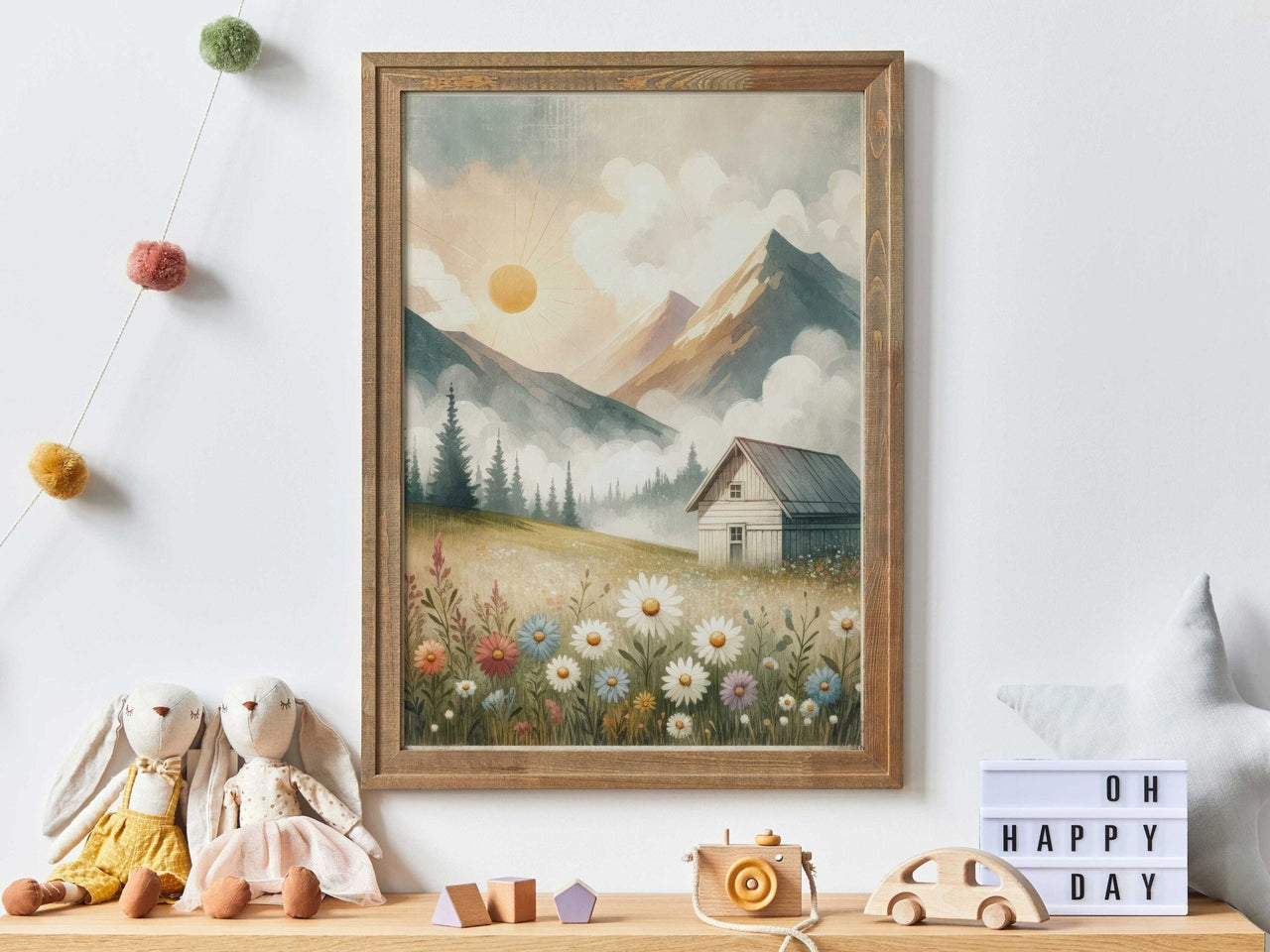 Mountain Landscape Print – Nature Living Room Wall Decor