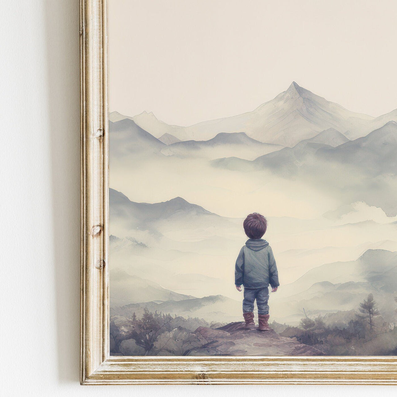 Mountain Wall Art – Nature Boys Room Decor • Set of 3