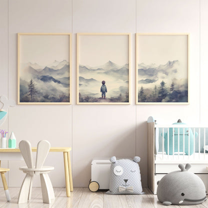 Mountain Nursery Decor, Adventure Wall Art, Boys Room Decor, Nature Prints - WildfieldPrints