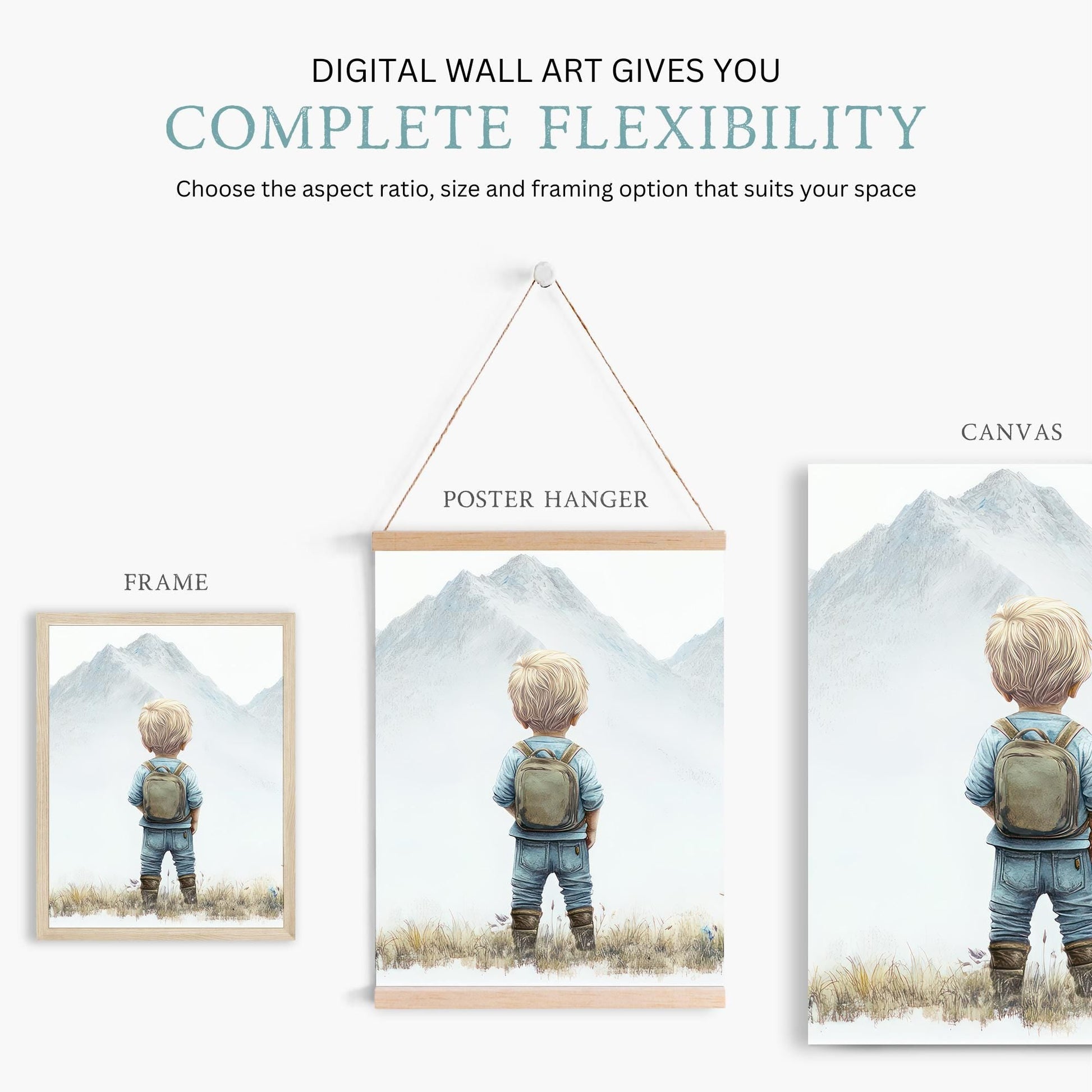 Mountain Nursery Prints, Adventure Room Decor, Nature Wall Art, Outdoors - WildfieldPrints