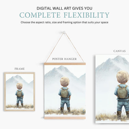 Mountain Nursery Prints, Adventure Room Decor, Nature Wall Art, Outdoors - WildfieldPrints