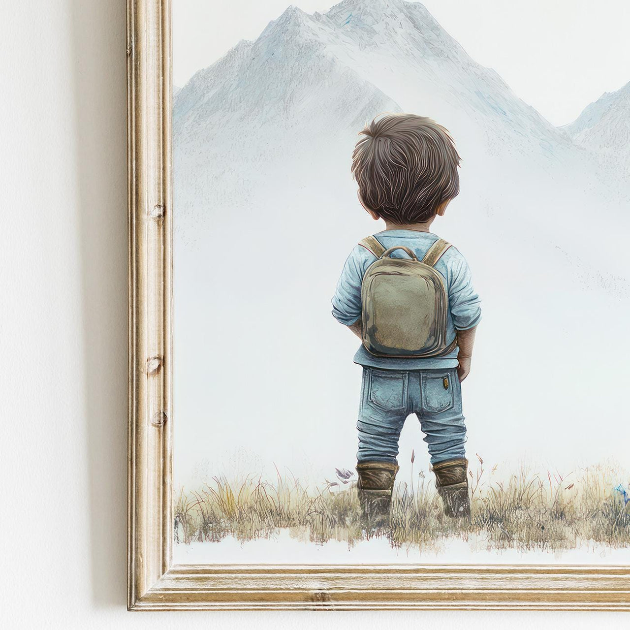 Mountain Wall Art – Nature Boys Room Decor • Set of 3