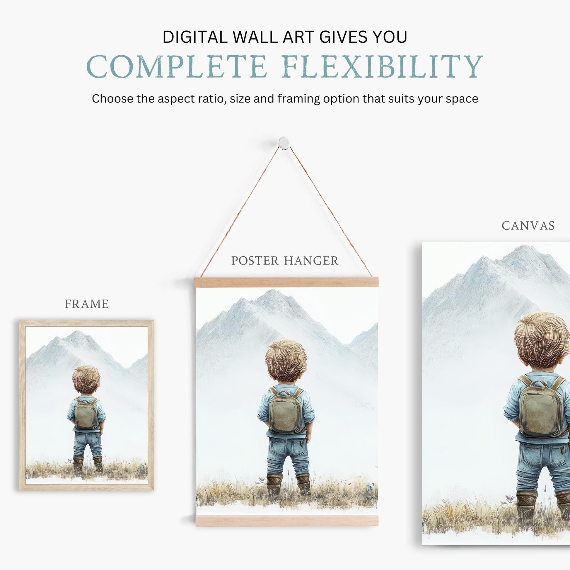 Mountain Nursery Wall Art, Adventure Decor for Kids, Nature Prints - WildfieldPrints
