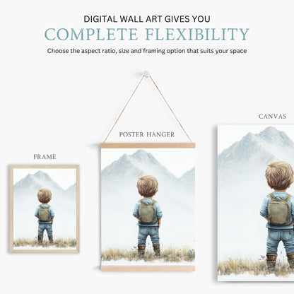 Mountain Nursery Wall Art, Adventure Decor for Kids, Nature Prints - WildfieldPrints
