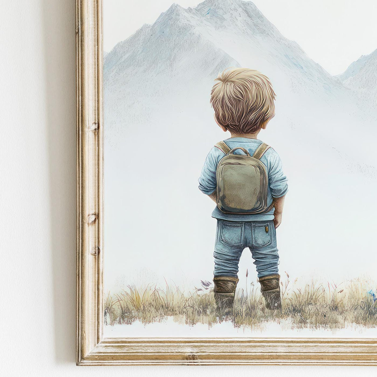 Mountain Wall Decor – Nature Kids Room Print • Set of 3