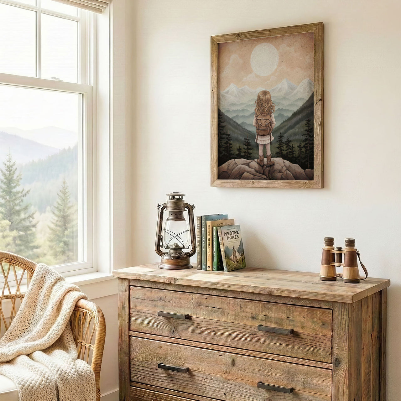 Mountain Print – Adventure Girls Room Wall Decor