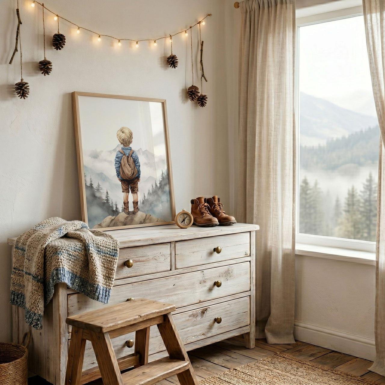 Mountain Wall Art – Adventure Boys Room Decor