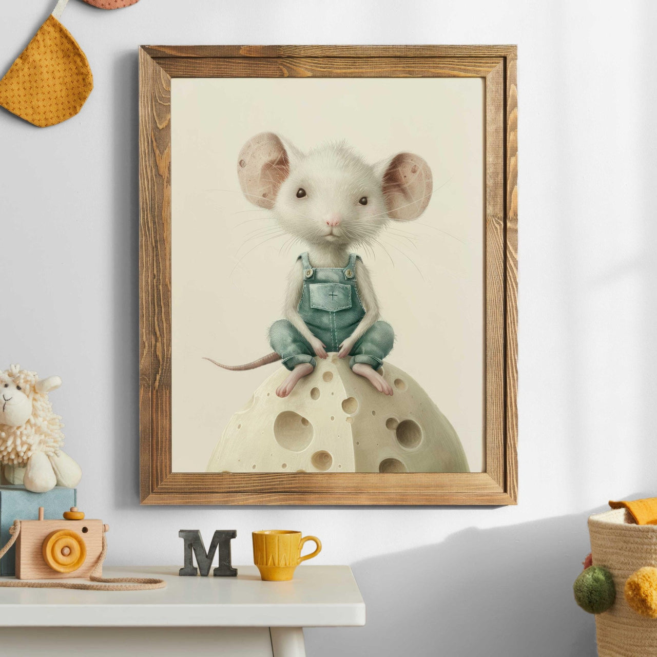 Whimsical Mouse Wall Art – Animal Nursery Print