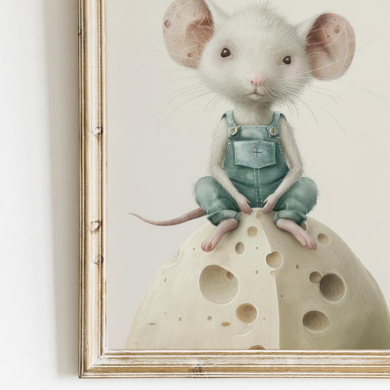 Whimsical Mouse Wall Art – Animal Nursery Print