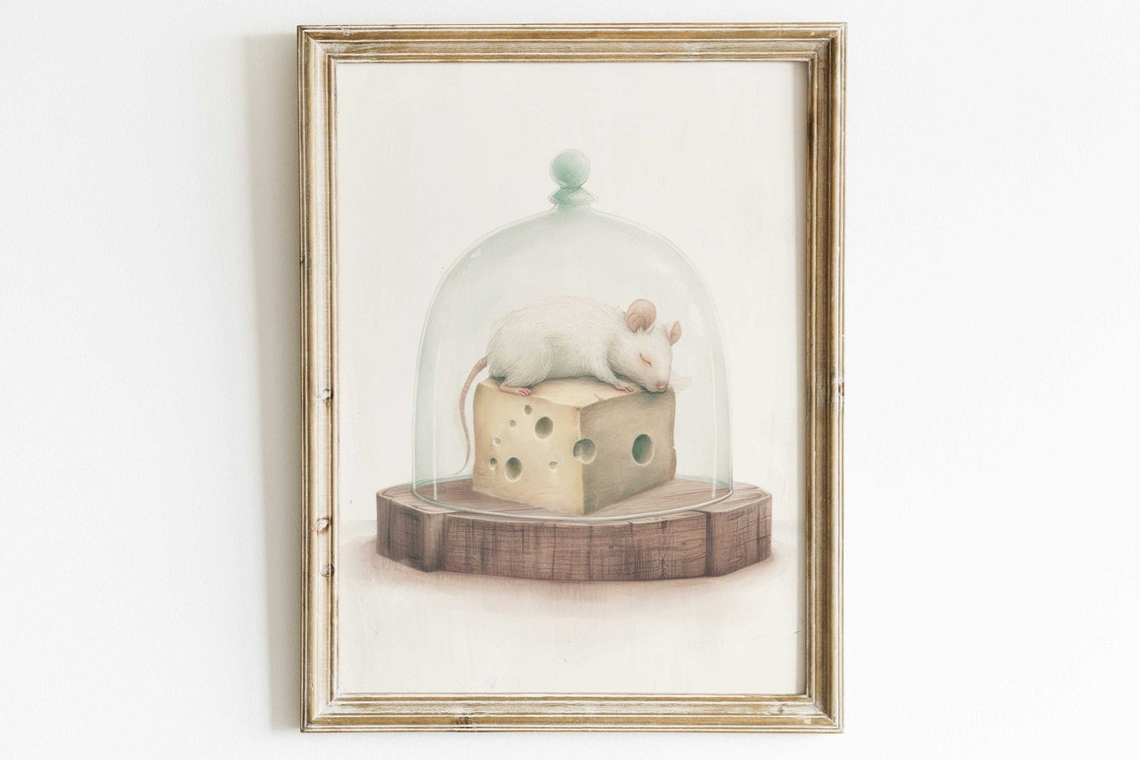 Mouse Nursery Print – Animal Girls Room Wall Art