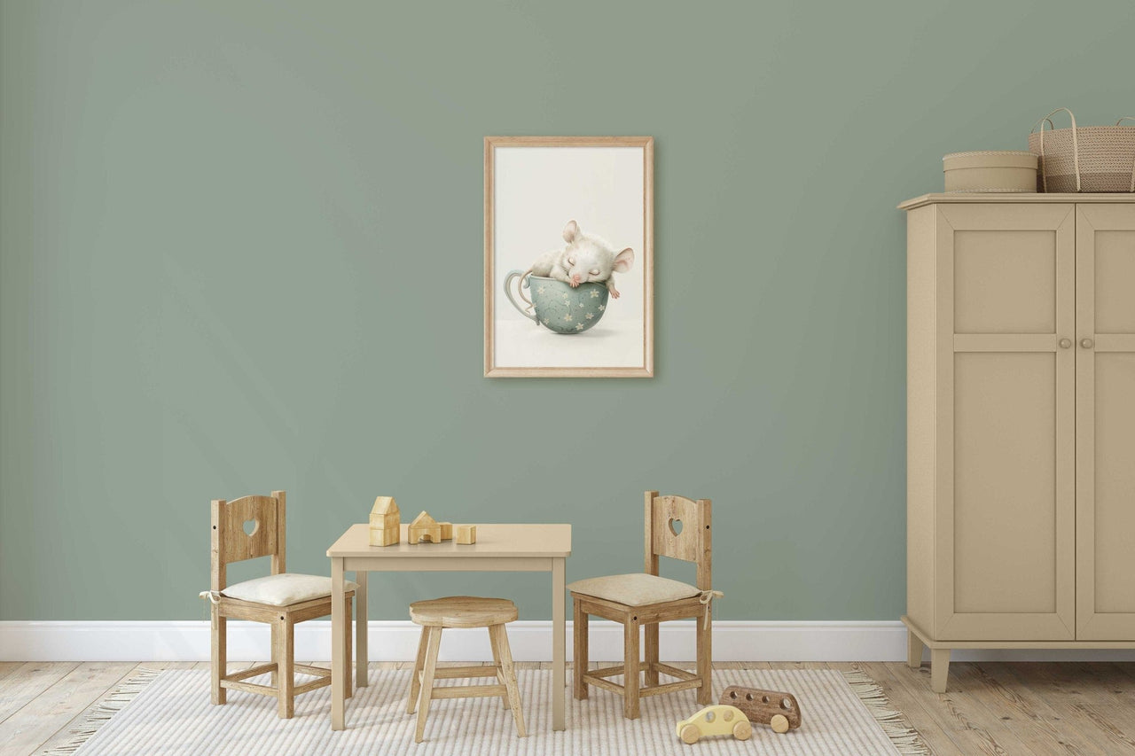 Mouse Nursery Print – Animal Girls Room Wall Art