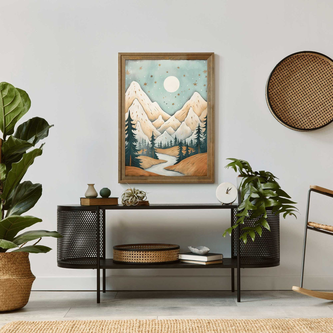 Mountain Wall Art – Nature Kids Room Decor