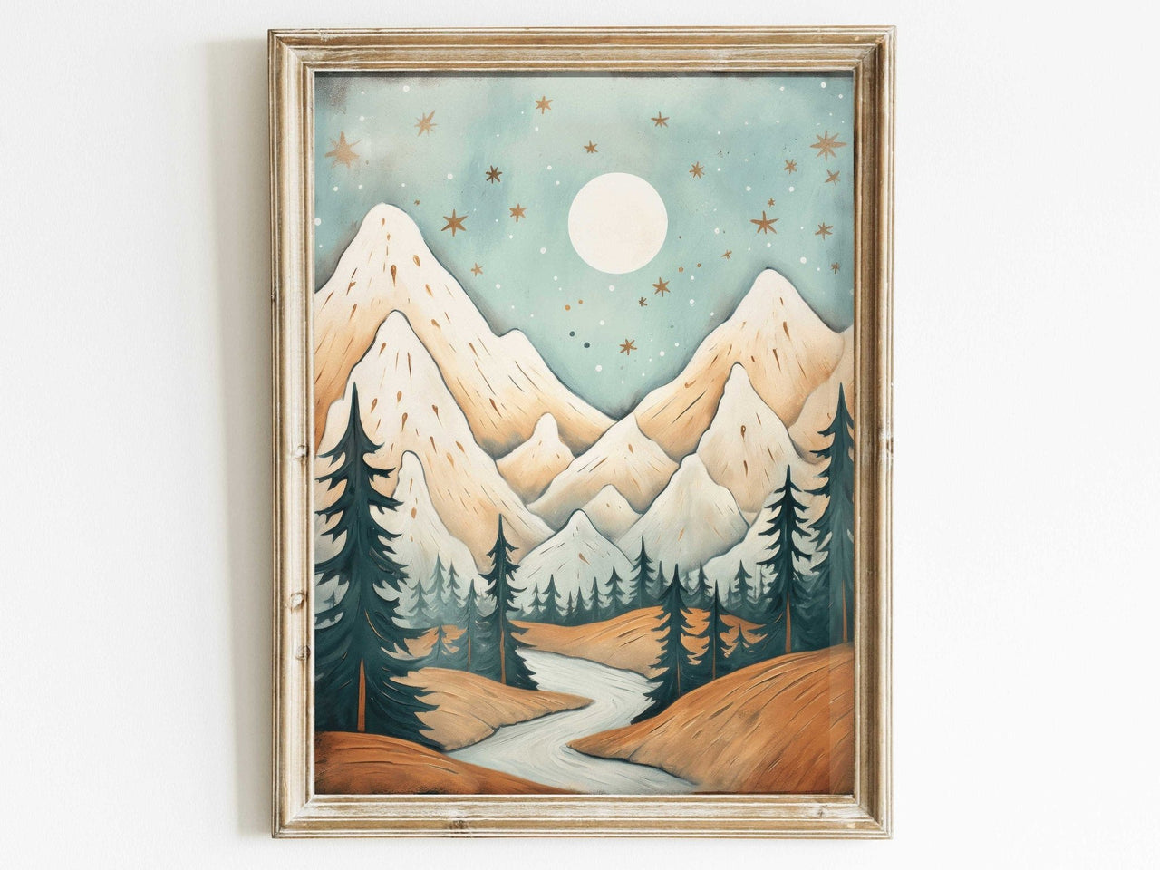 Mountain Wall Art – Nature Kids Room Decor