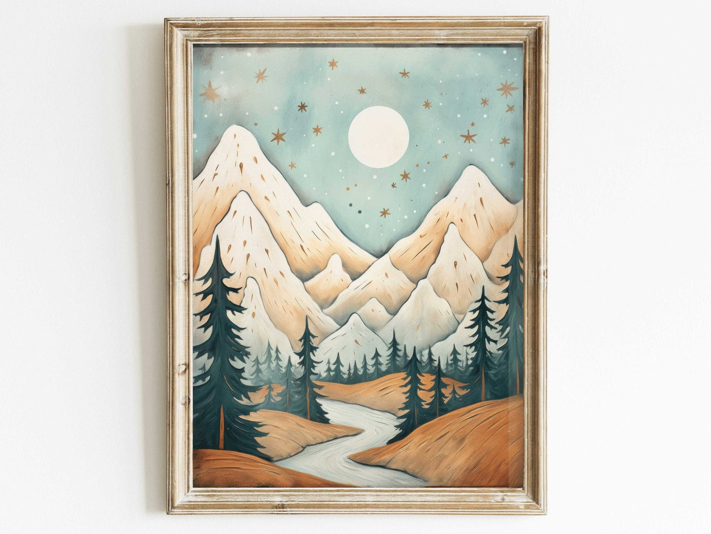 Nature Nursery Wall Art, Mountain and Forest Decor for Kids Rooms - WildfieldPrints