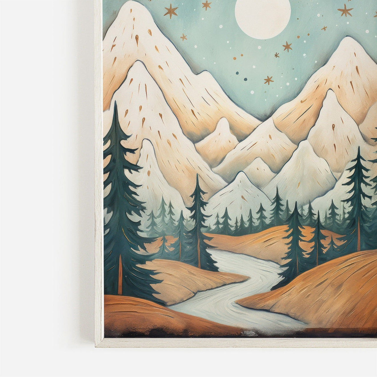 Mountain Wall Art – Nature Kids Room Decor