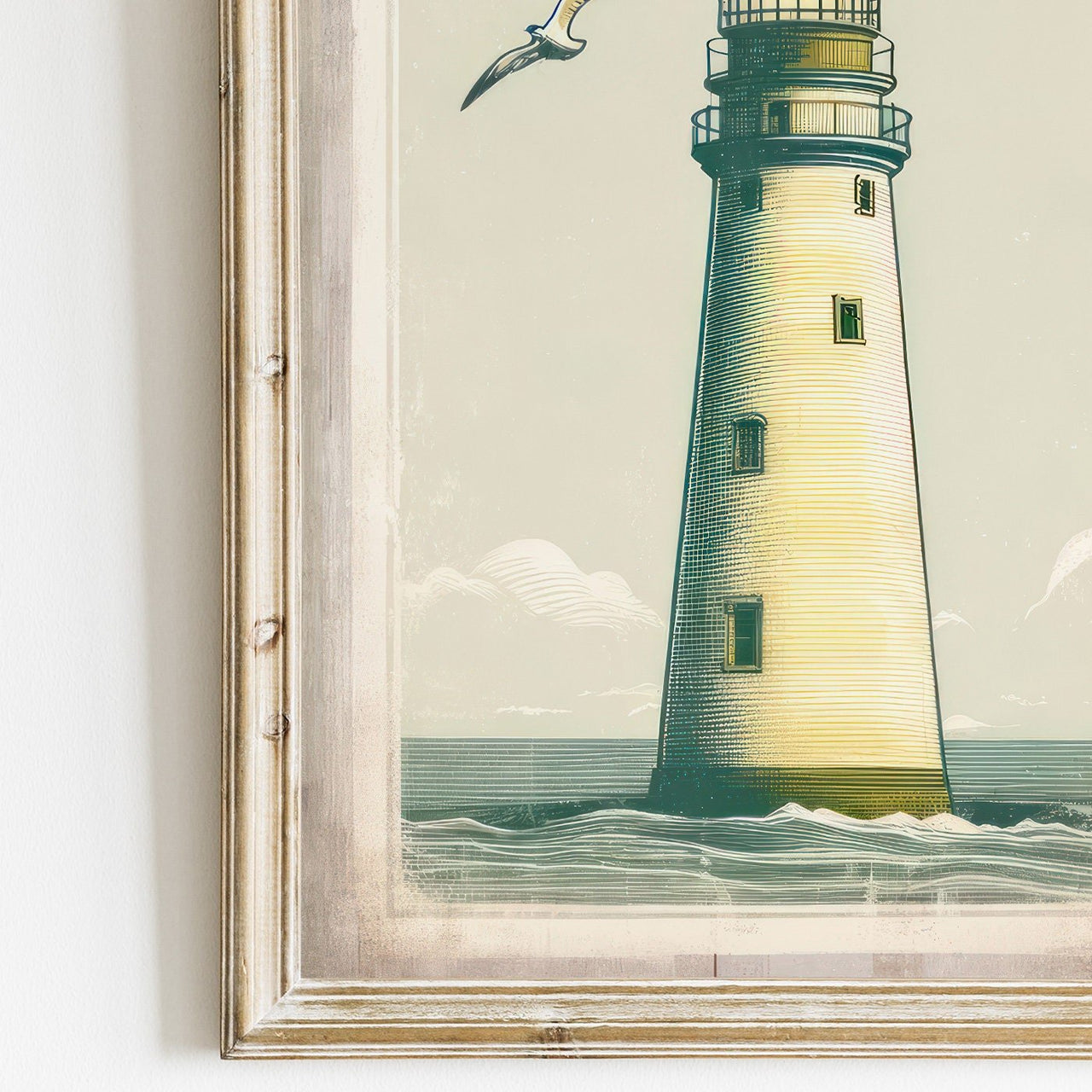 Lighthouse Wall Art – Coastal Nursery Print