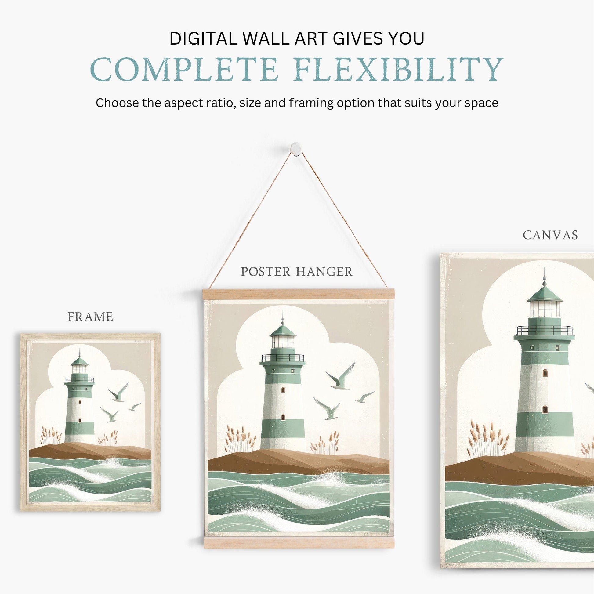 Nautical Nursery Decor, Vintage Coastal Art, Sailboat & Lighthouse Prints - WildfieldPrints