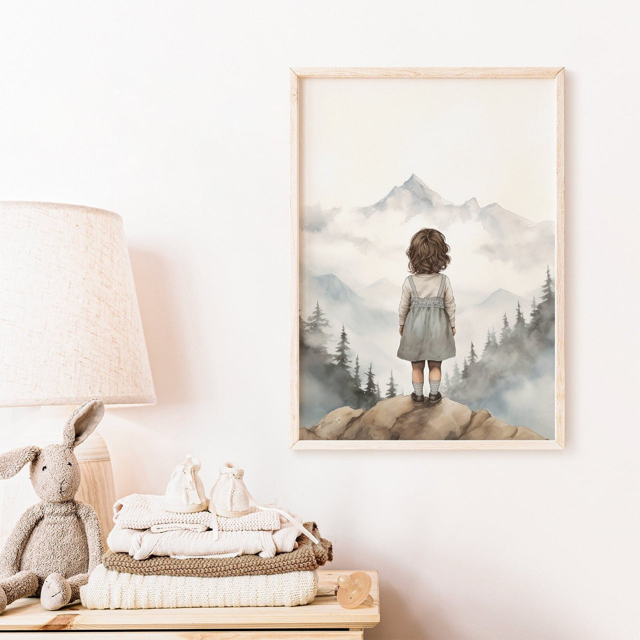 Mountain Adventure Wall Art – Nature Toddler Room Print