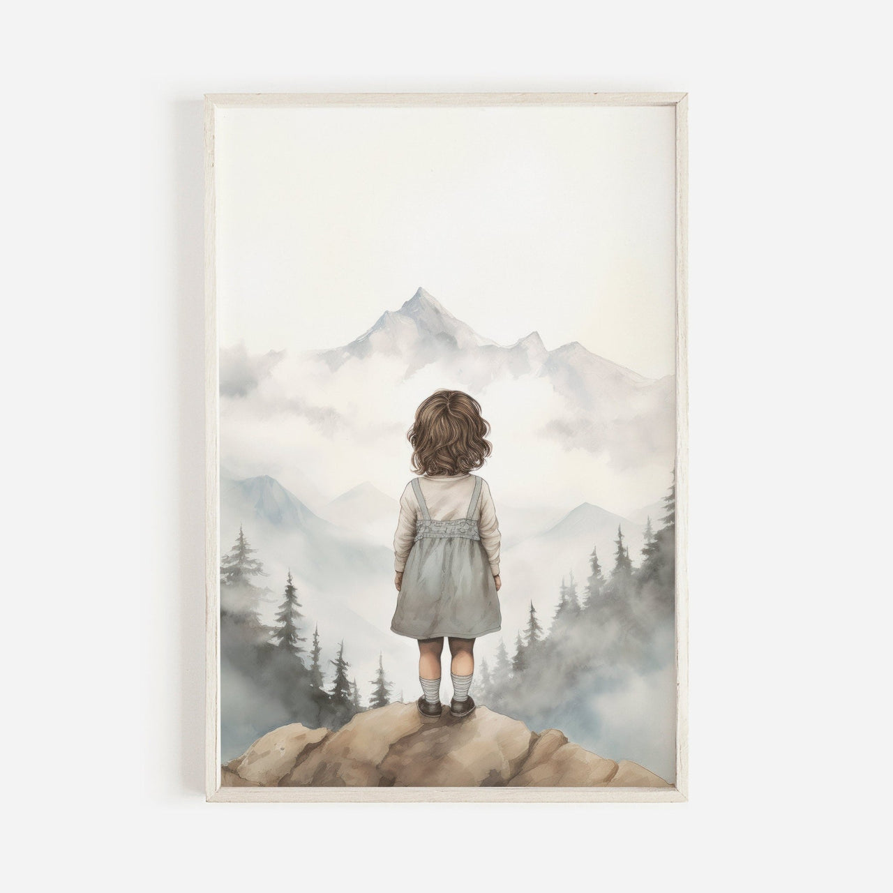Mountain Adventure Wall Art – Nature Toddler Room Print