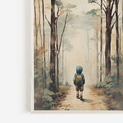 Nursery Adventure Decor, Boys Room Wall Art, Forest Themed Prints - WildfieldPrints