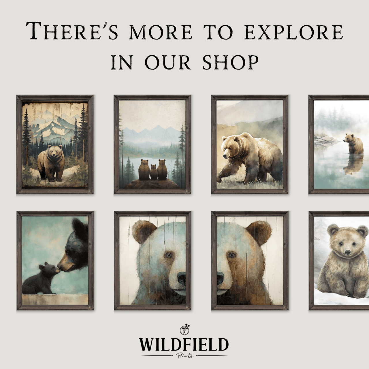 Bear Cub Wall Art – Animal Nursery Print