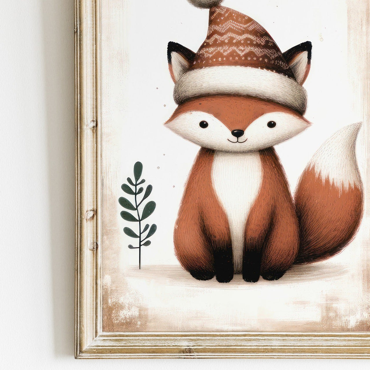 Fox and Bunny Wall Art – Woodland Nursery Print • Set of 2