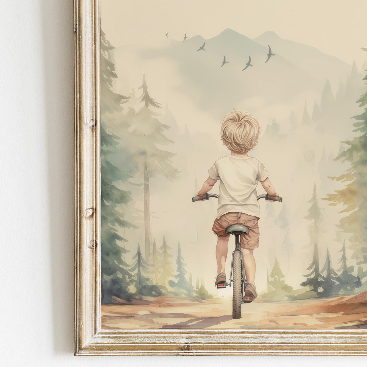 Bicycle Wall Art – Adventure Boys Room Print