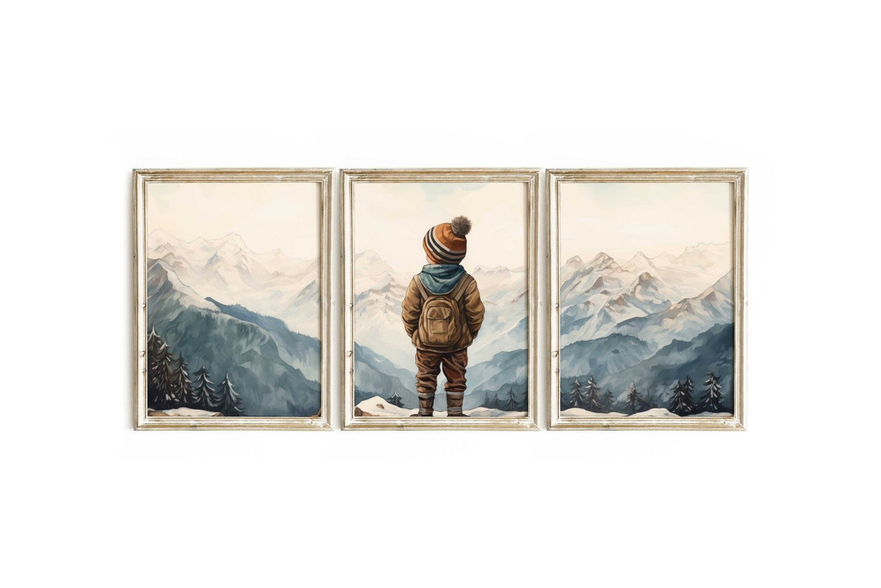 Adventure Wall Art – Nature Toddler Room Decor • Set of 3