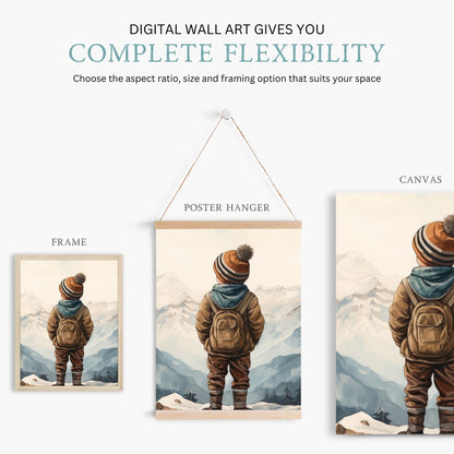 Nursery Nature Decor, Adventure Theme Toddler Room Wall Art - WildfieldPrints