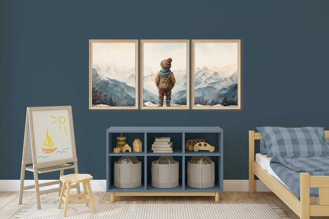 Adventure Wall Art – Nature Toddler Room Decor • Set of 3