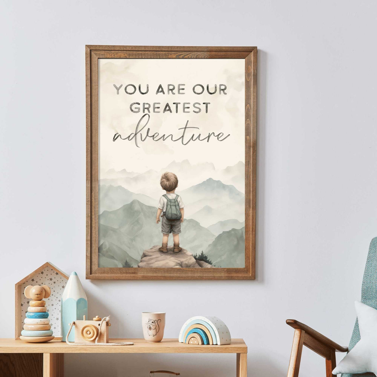 Adventure Quote Print – Boys Room Wall Art