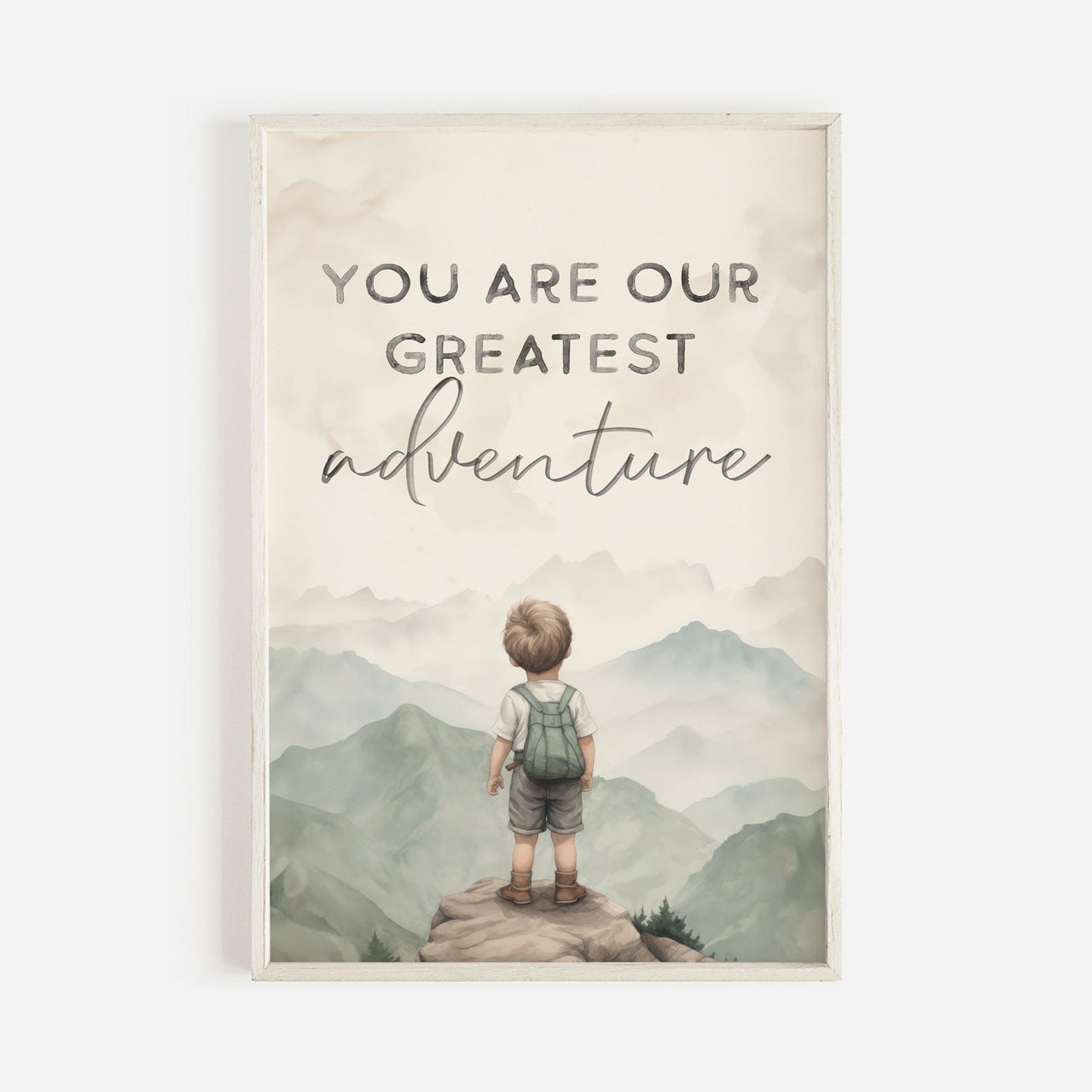Adventure Quote Print – Boys Room Wall Art