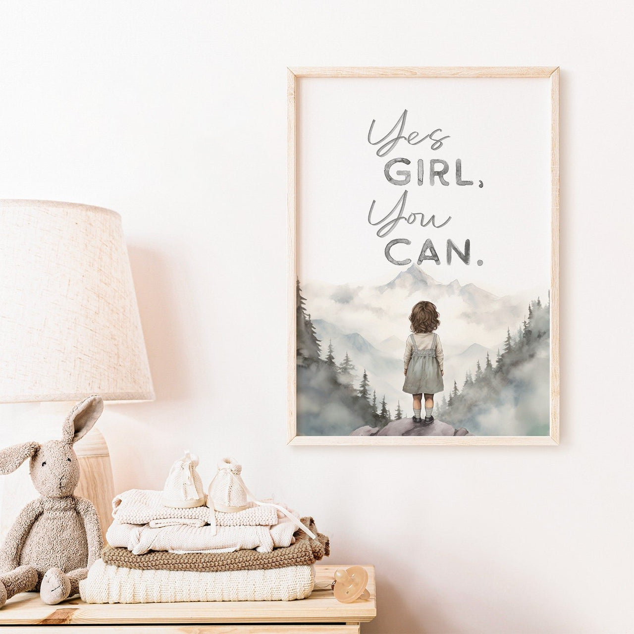 Yes Girl You Can Print – Adventure Girls Room Wall Art