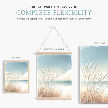 Ocean Painting, Beach Wall Art, Coastal Home Decor - WildfieldPrints