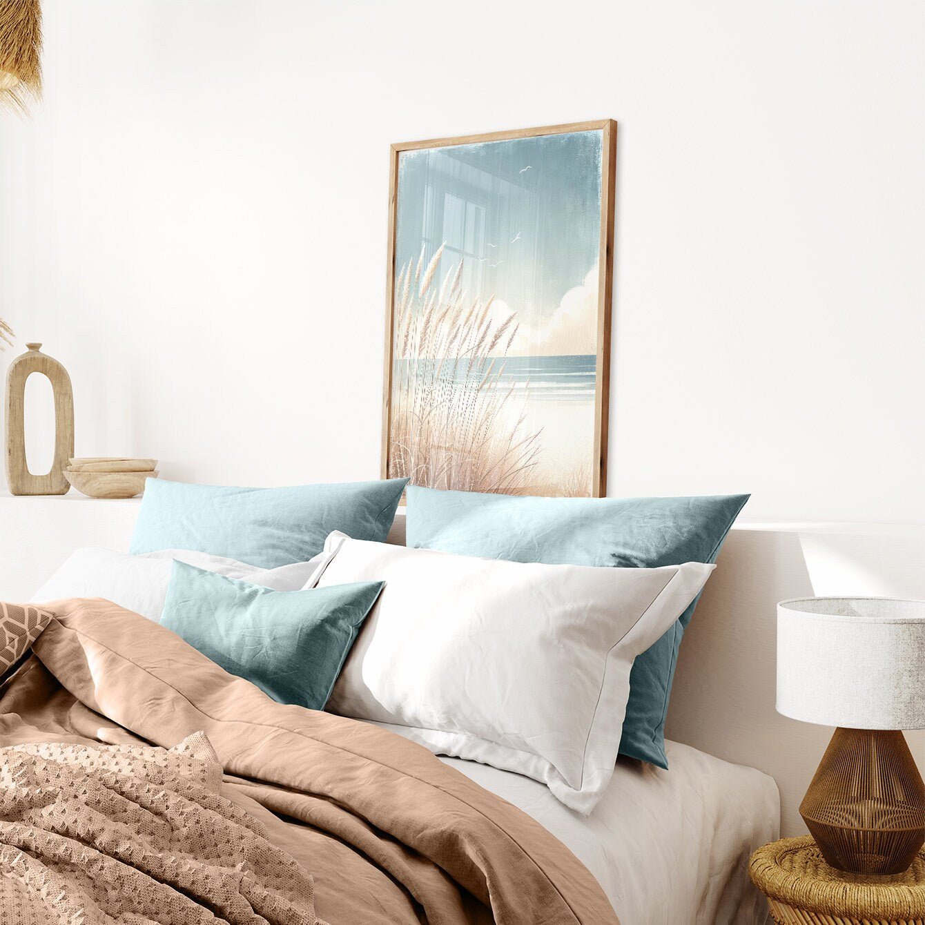 Ocean Painting, Beach Wall Art, Coastal Home Decor - WildfieldPrints