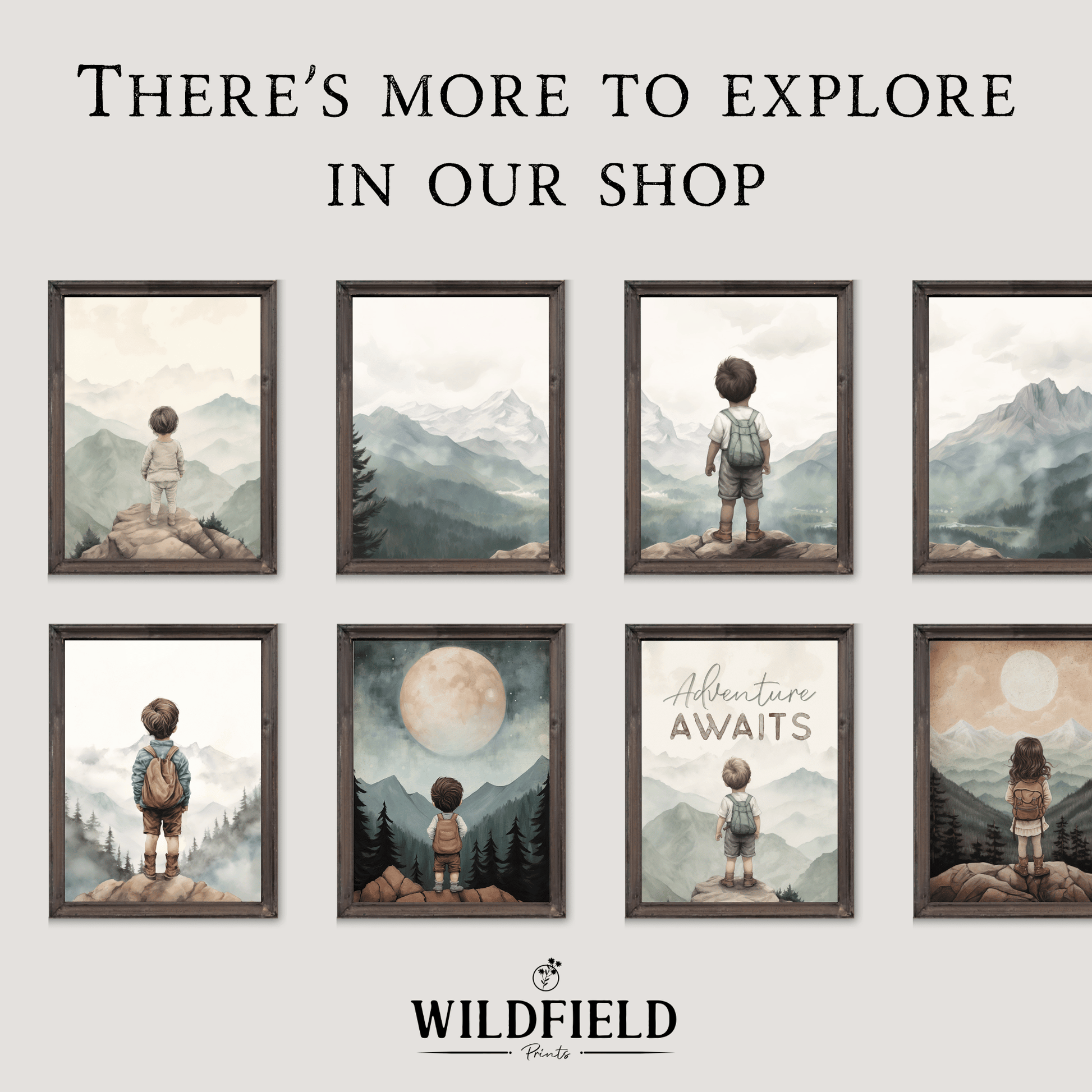 Oh The Places You'll Go, Nursery Quote Art, Adventure Wall Decor, Nature Inspired - WildfieldPrints