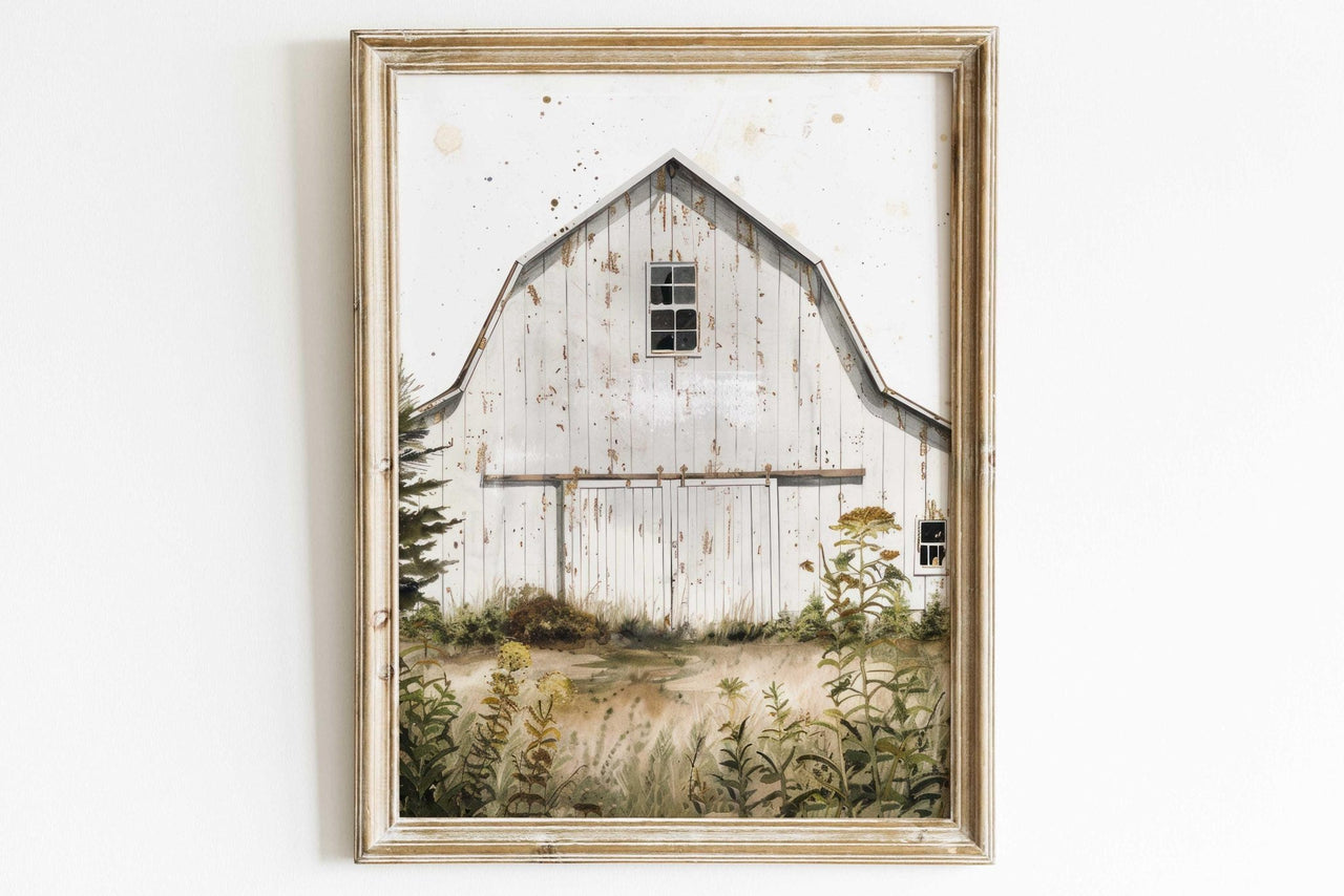 Old Barn Wall Art – Farmhouse Boys Room Print
