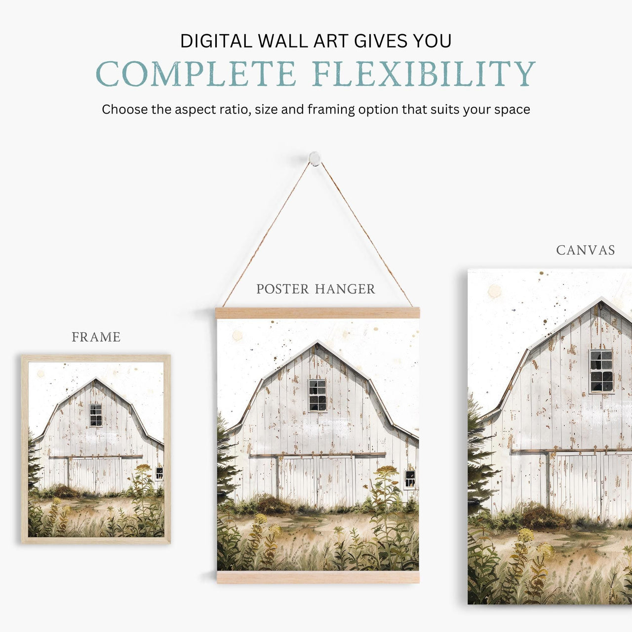Old Barn Wall Art – Farmhouse Boys Room Print
