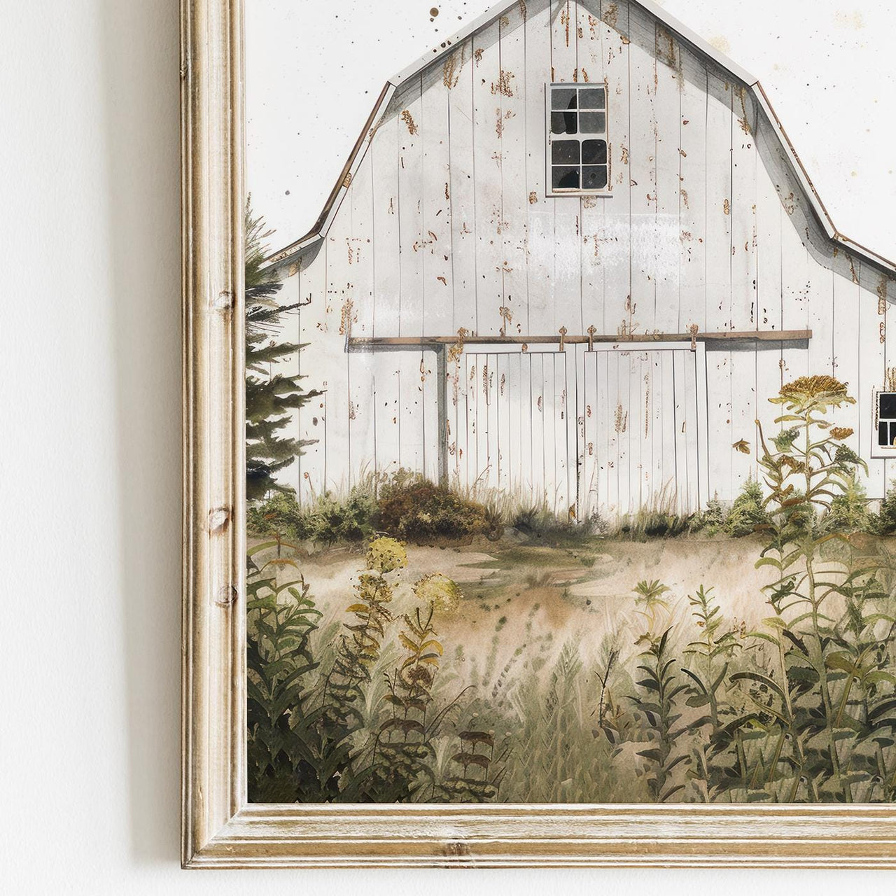 Old Barn Wall Art – Farmhouse Boys Room Print
